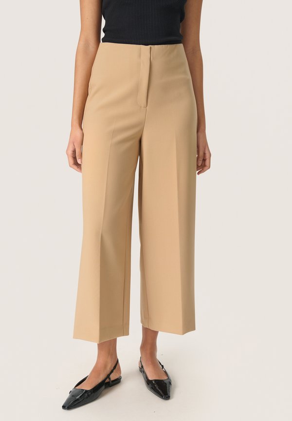 CORINNE WIDE - Trousers - travertine