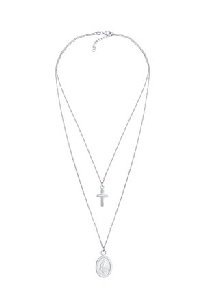 Elli LAYER LOOK CROSS - Necklace - silver-coloured