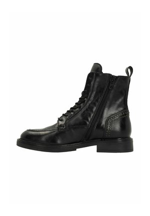 Lace-up ankle boots - schwarz