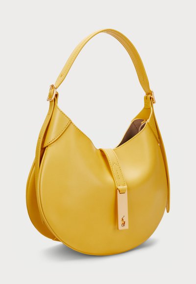 Polo Ralph Lauren POLO ID LEATHER SMALL SHOULDER BAG - Geantă crossbody - mustard