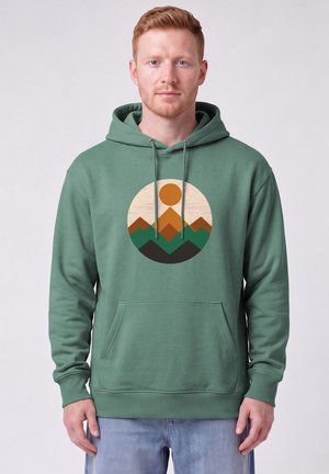 watapparel, GEOMETRIC LANDSCAPE 2 UNISEX - Kapuzenpullover - green bay