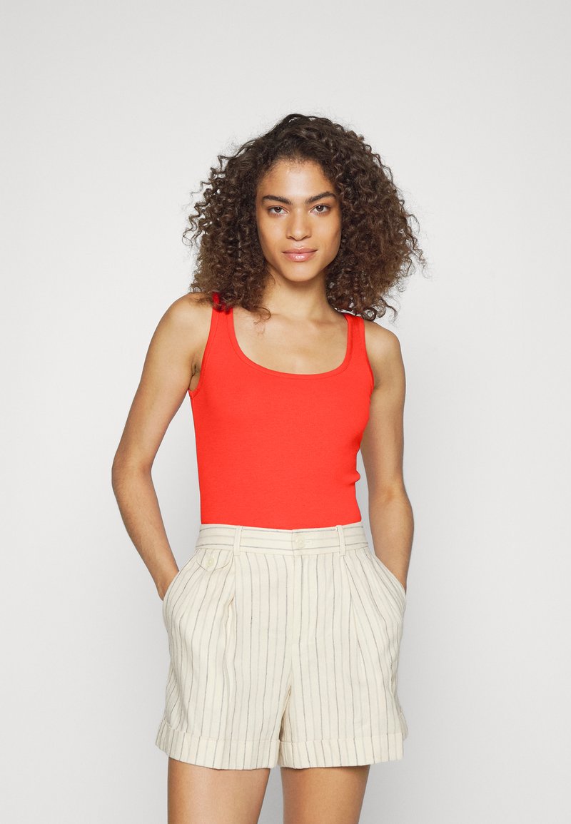 Lauren Ralph Lauren STRETCH COTTON TANK TOP - Top - tomato
