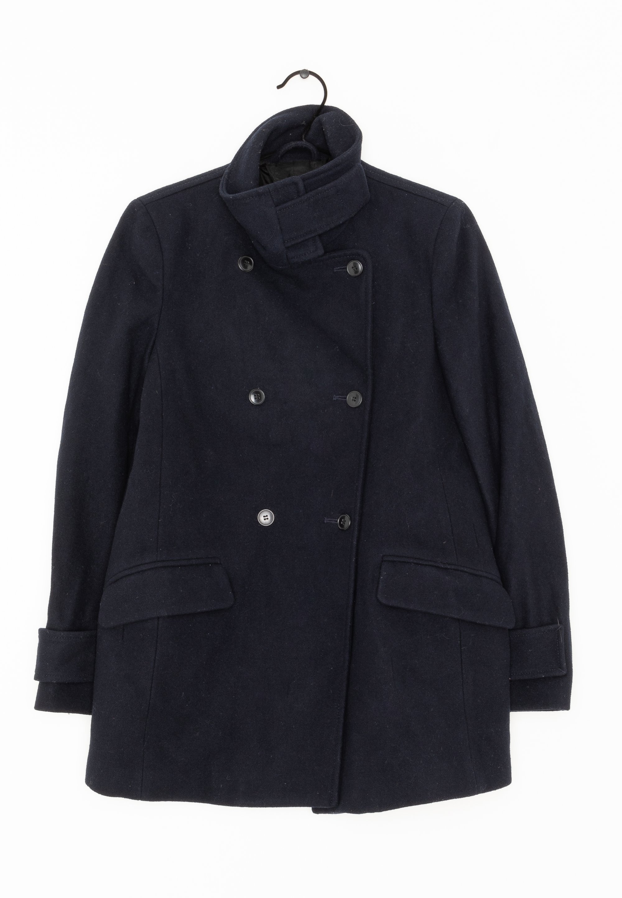 Mango Abrigo corto blue/azul marino (Segunda mano)