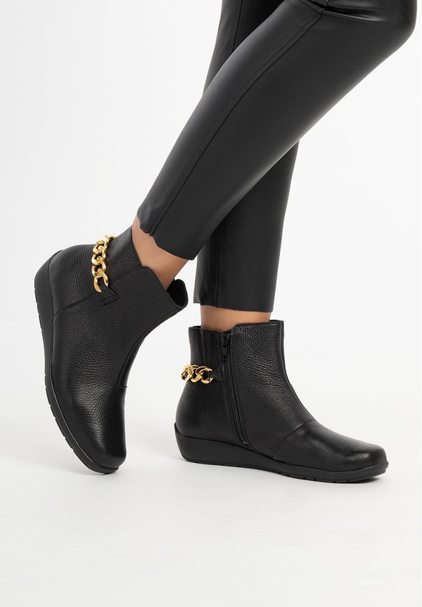 Keilstiefelette - schwarz