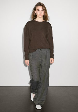 Massimo Dutti CREW NECK  - Jumper - dark brown
