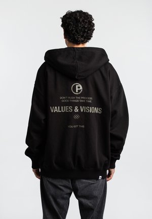 CLINTON  - Zip-up sweatshirt - washed black