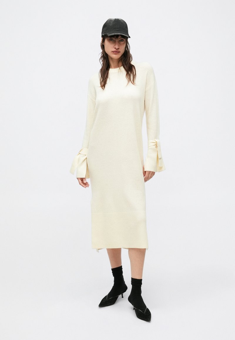 designers remix sweater dress DESIGNERS REMIX CARMEN LONG DRESS - Jumper dress - cream/off-white