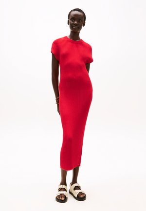 Tommy Hilfiger BLEND CAP DRESS - Strickkleid - primary red