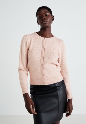 ONLKATIA PUFF CARDIGAN - Cardigan - rose smoke melange