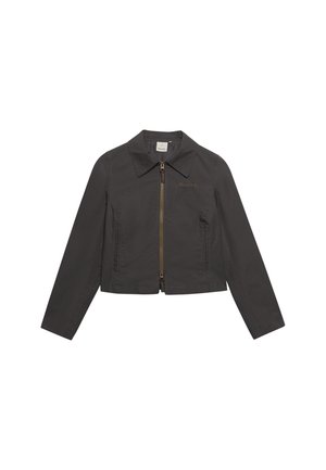 Bench, BENCH X SUPERDRY &AMP; CO BENCH DOUBLE ZIP COLLAR RIPSTOP JACKET - Lichte jas - charcoal  chocolate chip