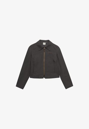 Bench, BENCH X SUPERDRY & CO BENCH DOUBLE ZIP COLLAR RIPSTOP JACKET - Giacca leggera - charcoal chocolate chip