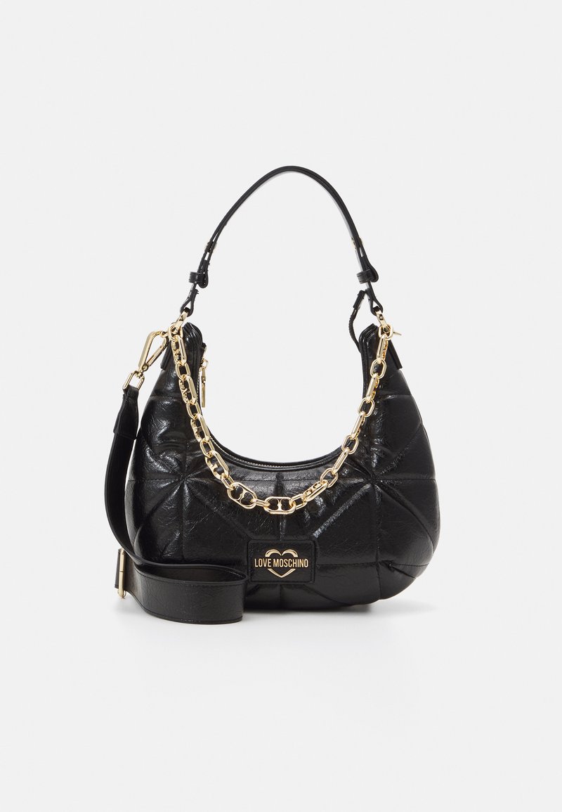 Love Moschino GEOMETRIC QUILTED - Borsa a mano - nero
