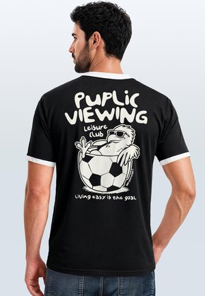 Neverless, Print T-shirt - schwarz-weiß