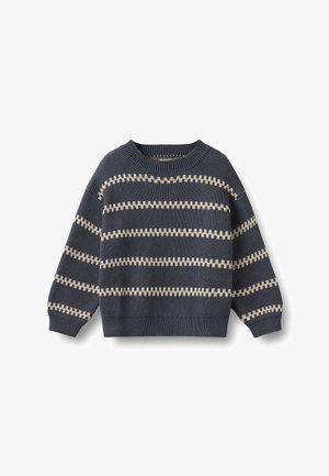 Wheat, JACQUARD PULLOVER HARLOW - Striktrøje - greyblue