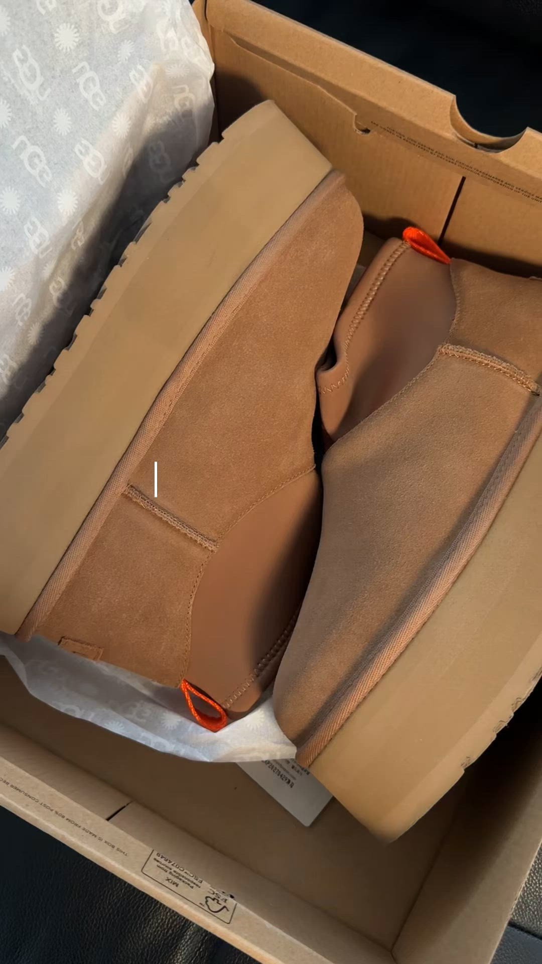UGG CLASSIC MINI DIPPER - Botine cu platformă - chestnut/coniac