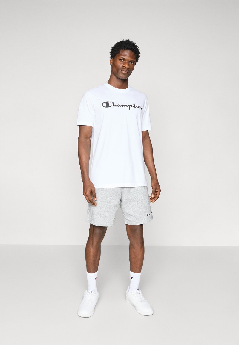 Champion BASCIS CREWNECK LARGE LOGO Print T-shirt white