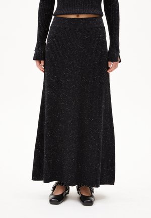 HANAA  - Maxi skirt - black/oatmilk