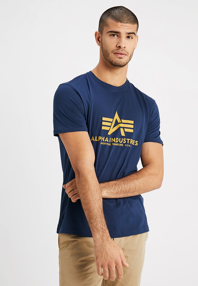 Alpha Industries - T-shirt med print - new navy, Förstora