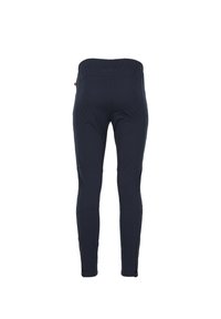 Marina atletiska leggings i ett strechigt material, elastisk midja och blixtlås vid anklarna för justerbar passform.