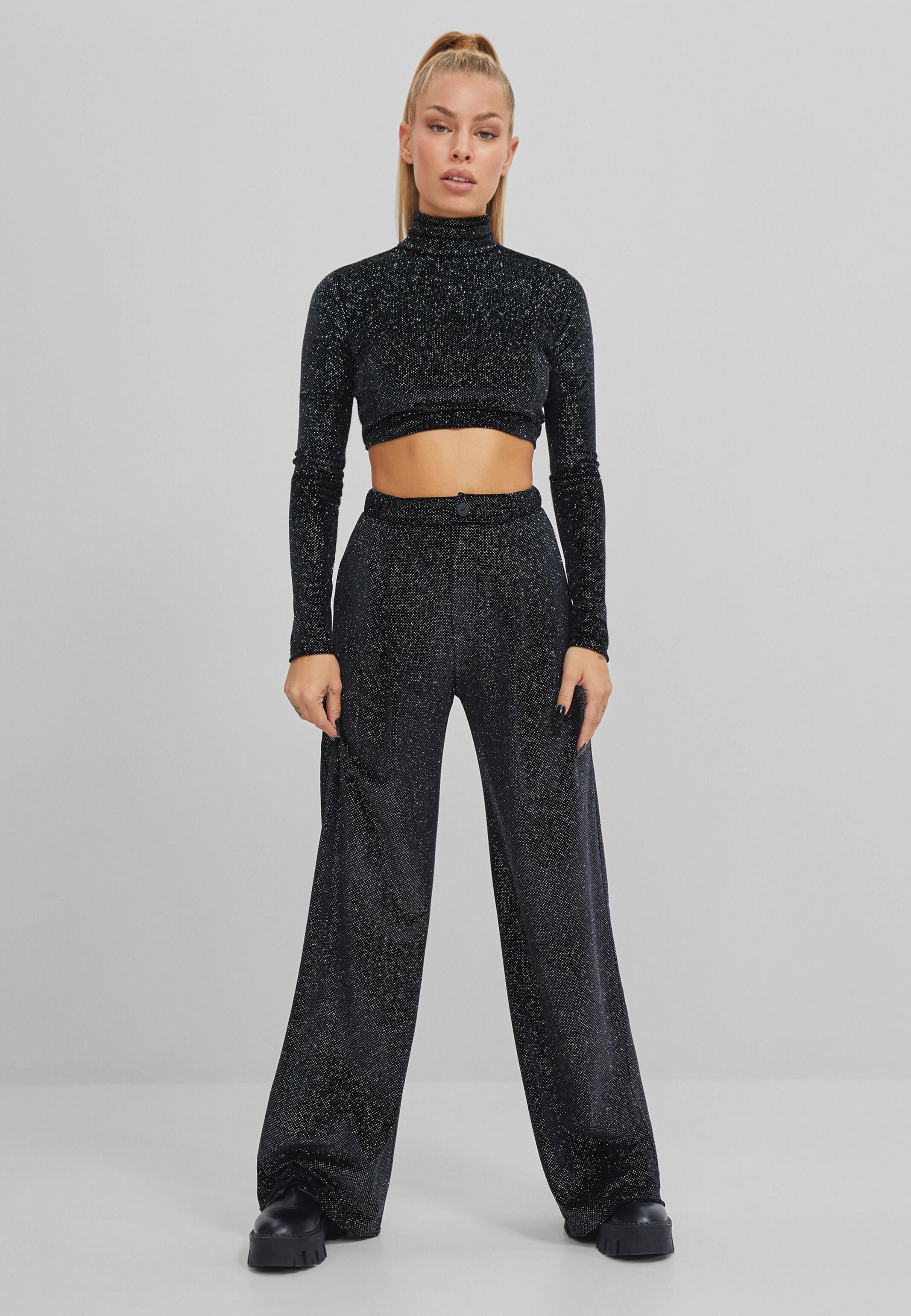 Bershka Pantaloni - black/nero - Zalando.it