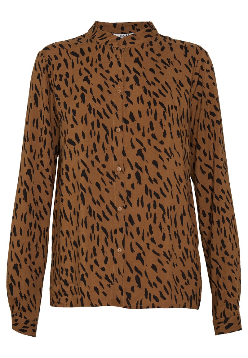 Pieces Overhemdblouse bruin Pieces Overhemdblouse bruin