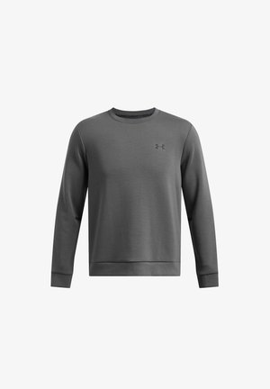 Siv sweatshirt ima okroglo ovratnik in dolge rokave, izdelan je iz mehkega blaga z diskretno teksturo. Logotip je natisnjen na prsih.