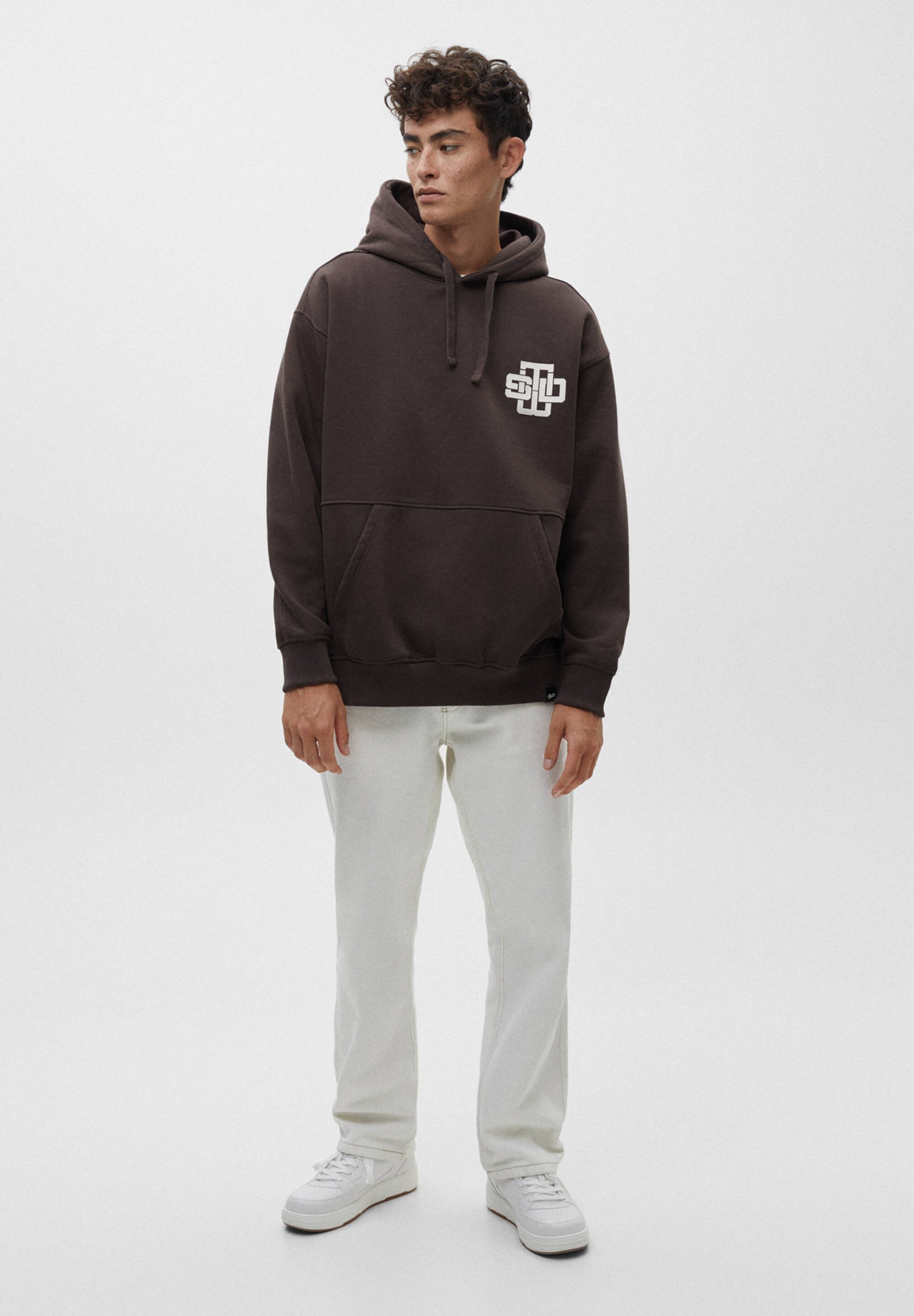 PULL\u0026BEAR STWD - Hoodie - brown/dark 