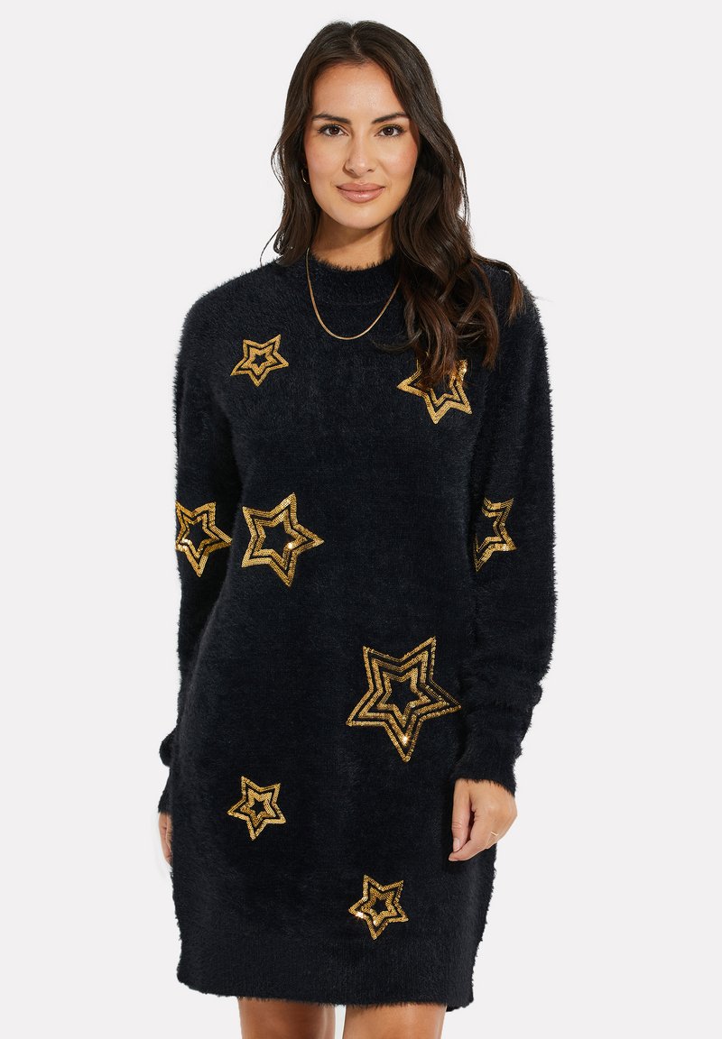 Threadbare THB STARS XMAS Jumper dress black Zalando.ie