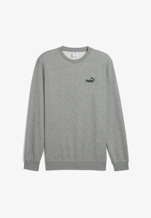 Gray sweatshirt made of soft fabric, featuring a crew neck and long sleeves. Includes a small black Puma logo on the chest.