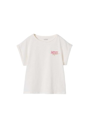 Vertbaudet, VERTBAUDET T-SHIRT MÄDCHEN RUNDHALS BASIC MIT RECYCLINGMATERIAL - Print T-shirt - wollweiß