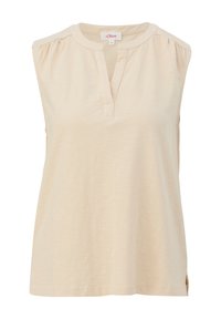 MIT AUSSCHNITT - Blouse - beige