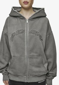 Pegador JULIA OVERSIZED - Zip-up sweatshirt - oil dyed deep grey