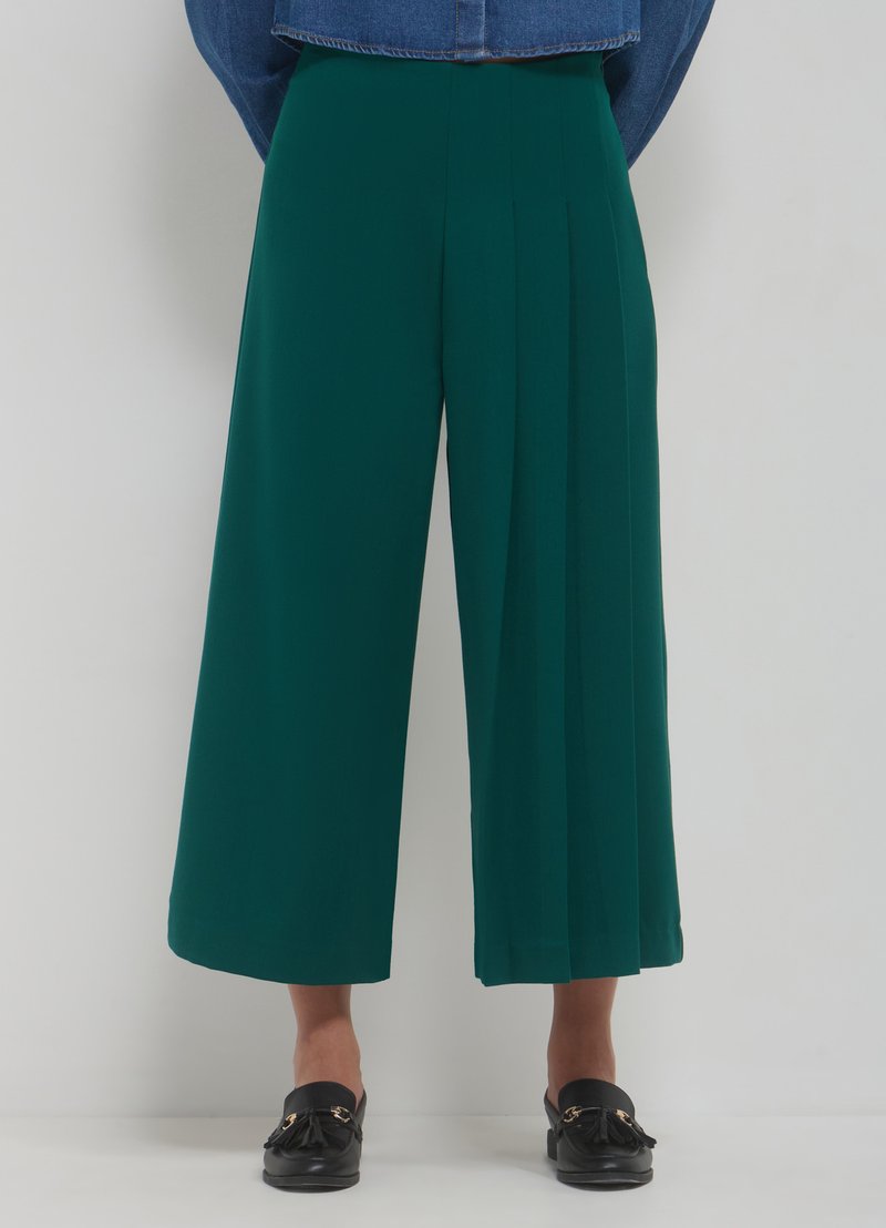 Calliope CULOTTE CON PIEGHE - A-Linien-Rock - verde