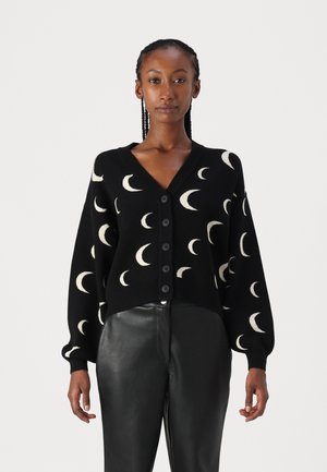 NMCHARLOTT V-NECK CARDIGAN - Neuletakki - black