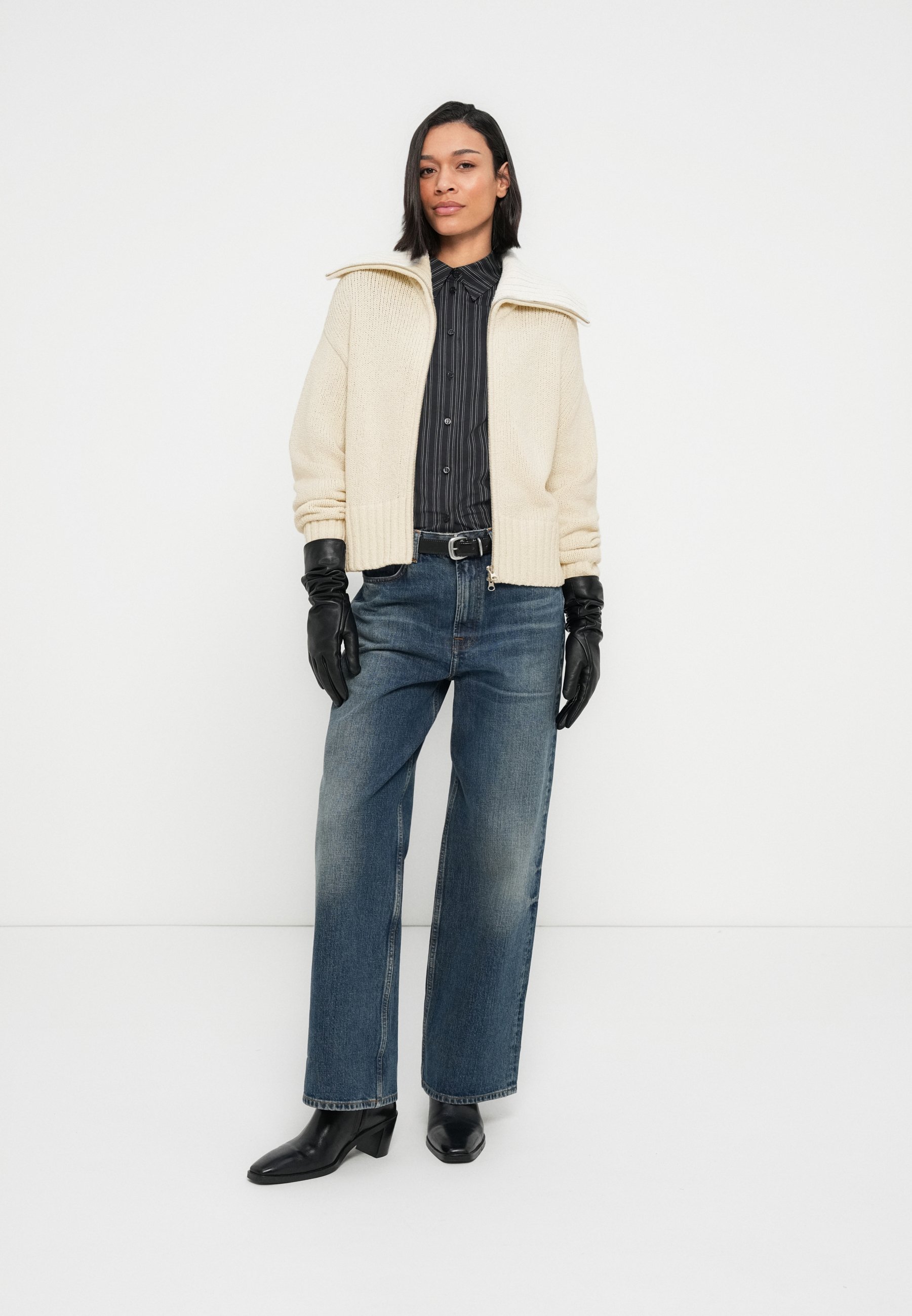 Samsøe Samsøe JASMIN ZIP - Cardigan - bone white/off-white - Zalando