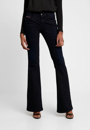 Flared-farkut - blue-black denim
