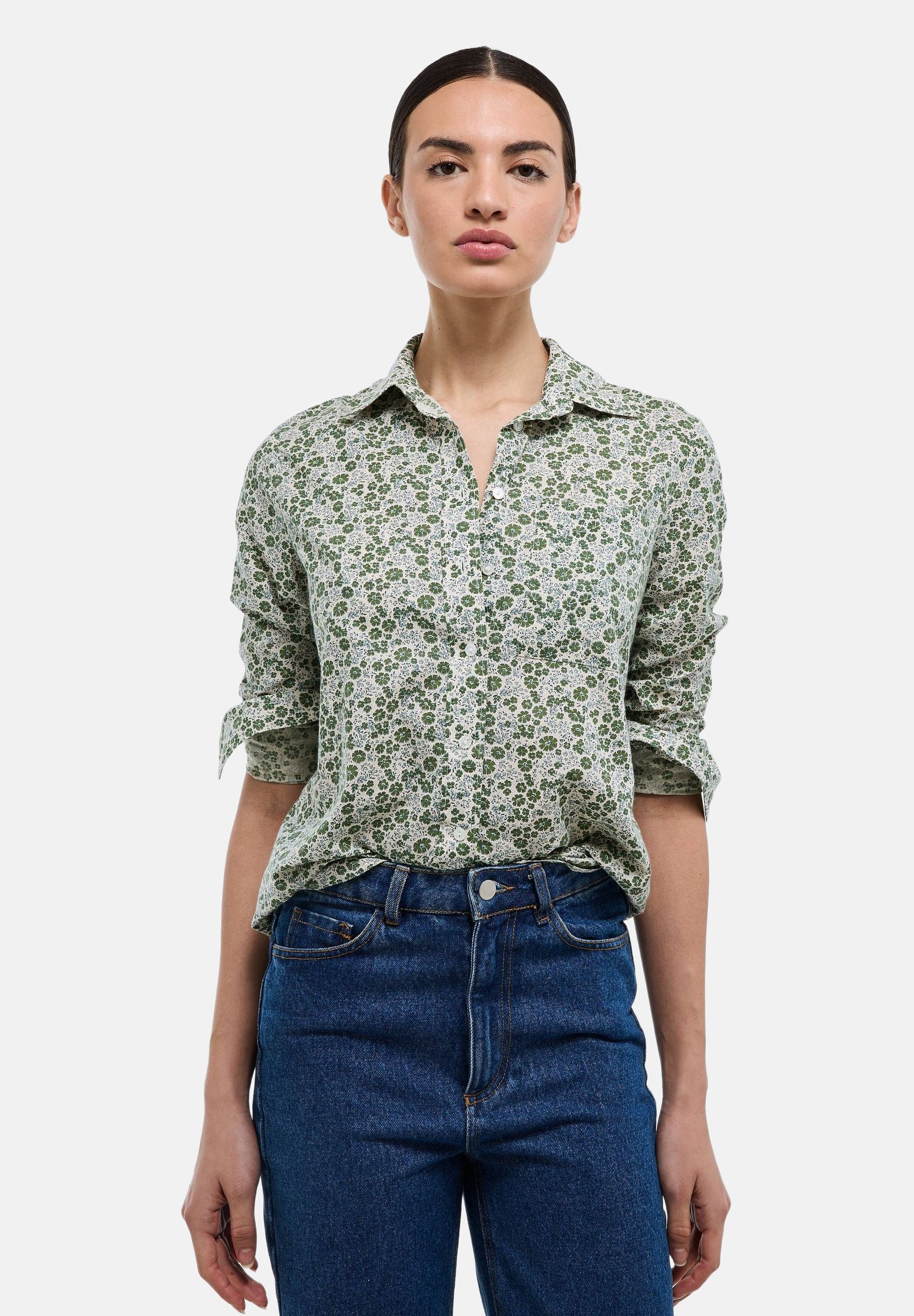 Chemise De Pêche Mossy Oak Femme - Vert, Manches Longues, 1/4 Zip - Taille XL