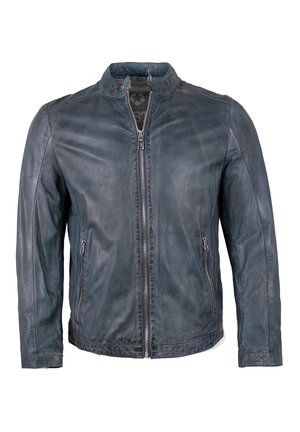 LACONA - Leather jacket - jeans blau