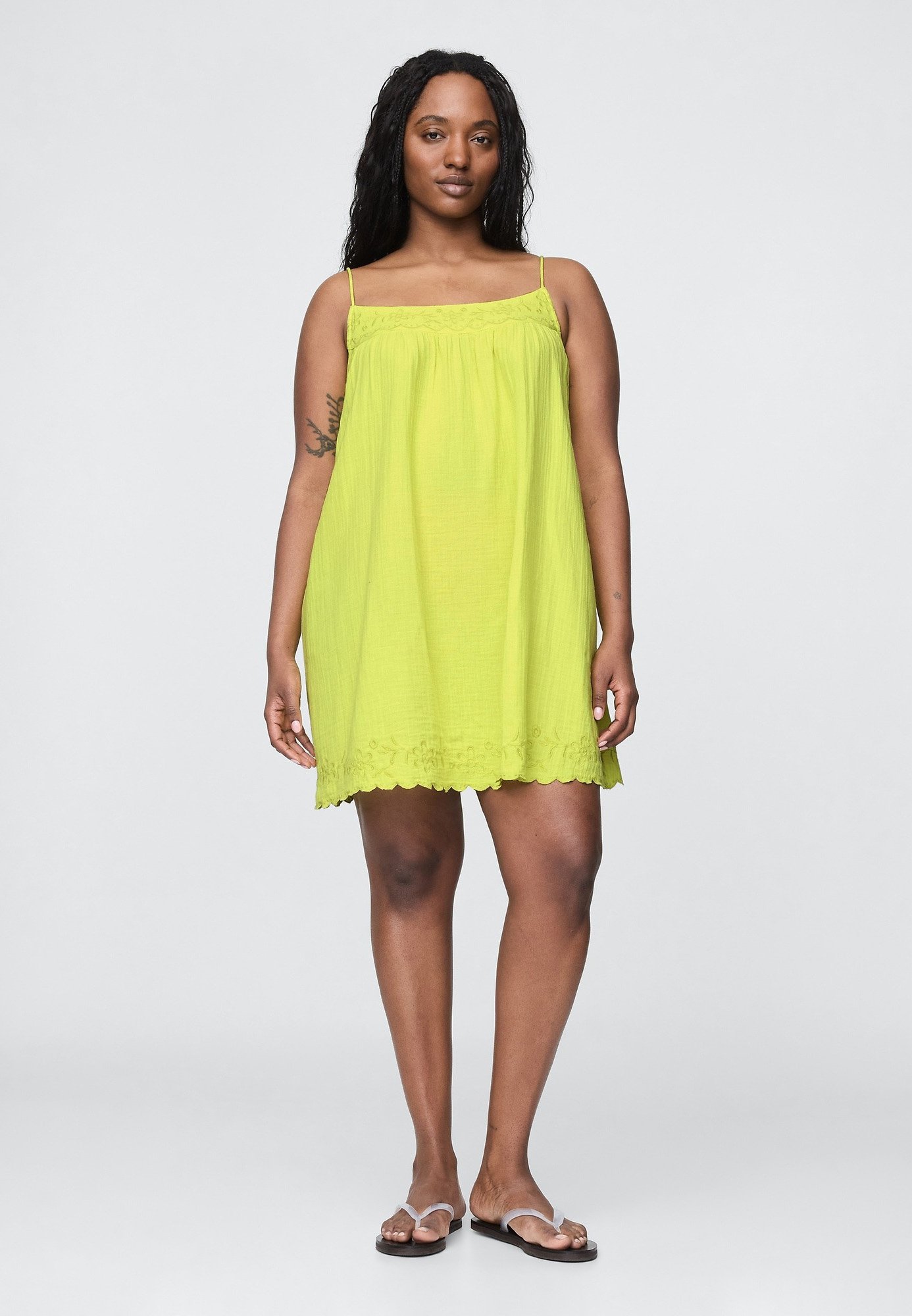 GAP MINI SWING - Day dress - limeade/yellow - Zalando