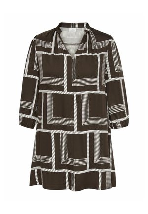 ONLY Carmakoma, DRESS CARAMARA MIDI DRESS - Vestido informal - coffee bean