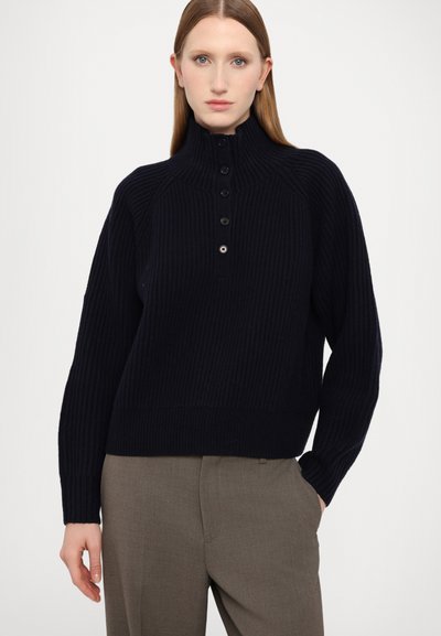 Filippa K BUTTONED COLLAR  - Jersey de punto - navy