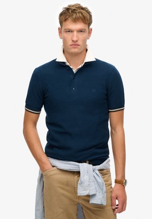 TEXTURE SHORT SLEEVE - Polo shirt - faded navy