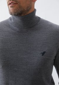 Pier One WOOL JUMPER - Strikkegenser - mottled dark grey