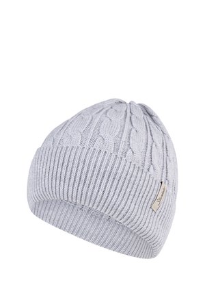 Sterntaler, STRICKMÜTZE ZOPFMUSTER MIT RIPPENSTRICK BÜNDCHEN - Mütze - silver-coloured melange