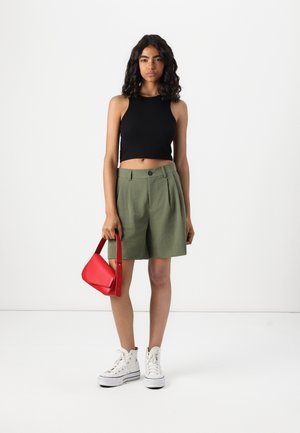 ONLBELIA CROP 2 PACK - Top - black/strong blue