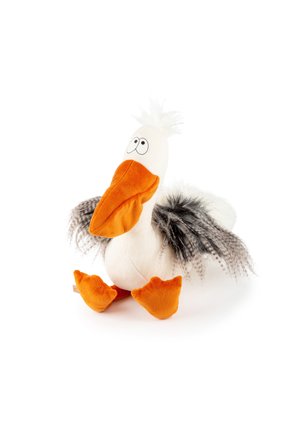 SIGIKID KUSCHELTIER ROMEO PELIKANO KIKERIKI - Cuddly toy - weiß grau orange