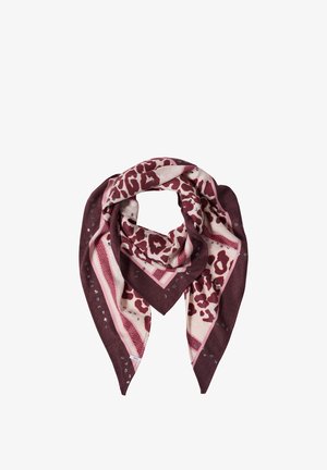 Cecil, DREIECKSTUCH MIT LEO-MUSTER - Fular - berry red