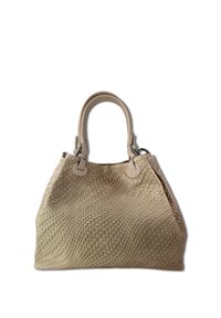 DrachenLeder ABSTRAKTES MUSTER - Sac à main - taupe beige braun