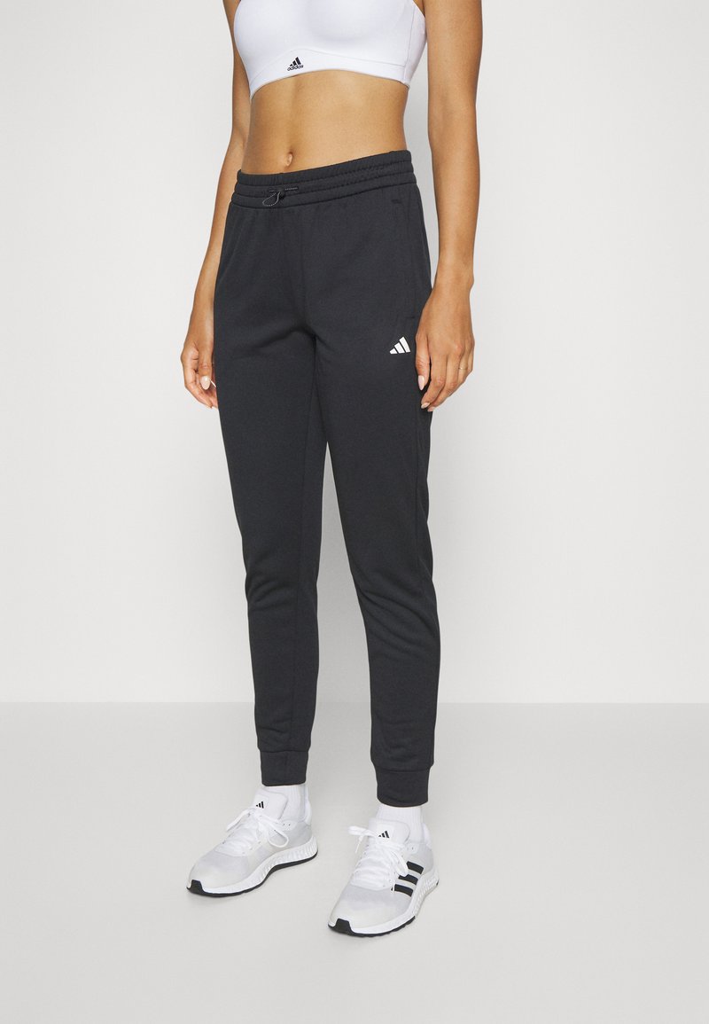 adidas Performance Tracksuit bottoms black/white/black Zalando.co.uk