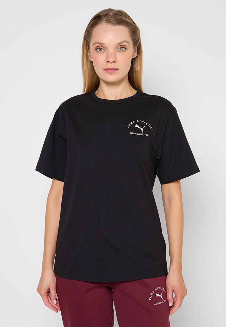 Puma T-shirt print zwart